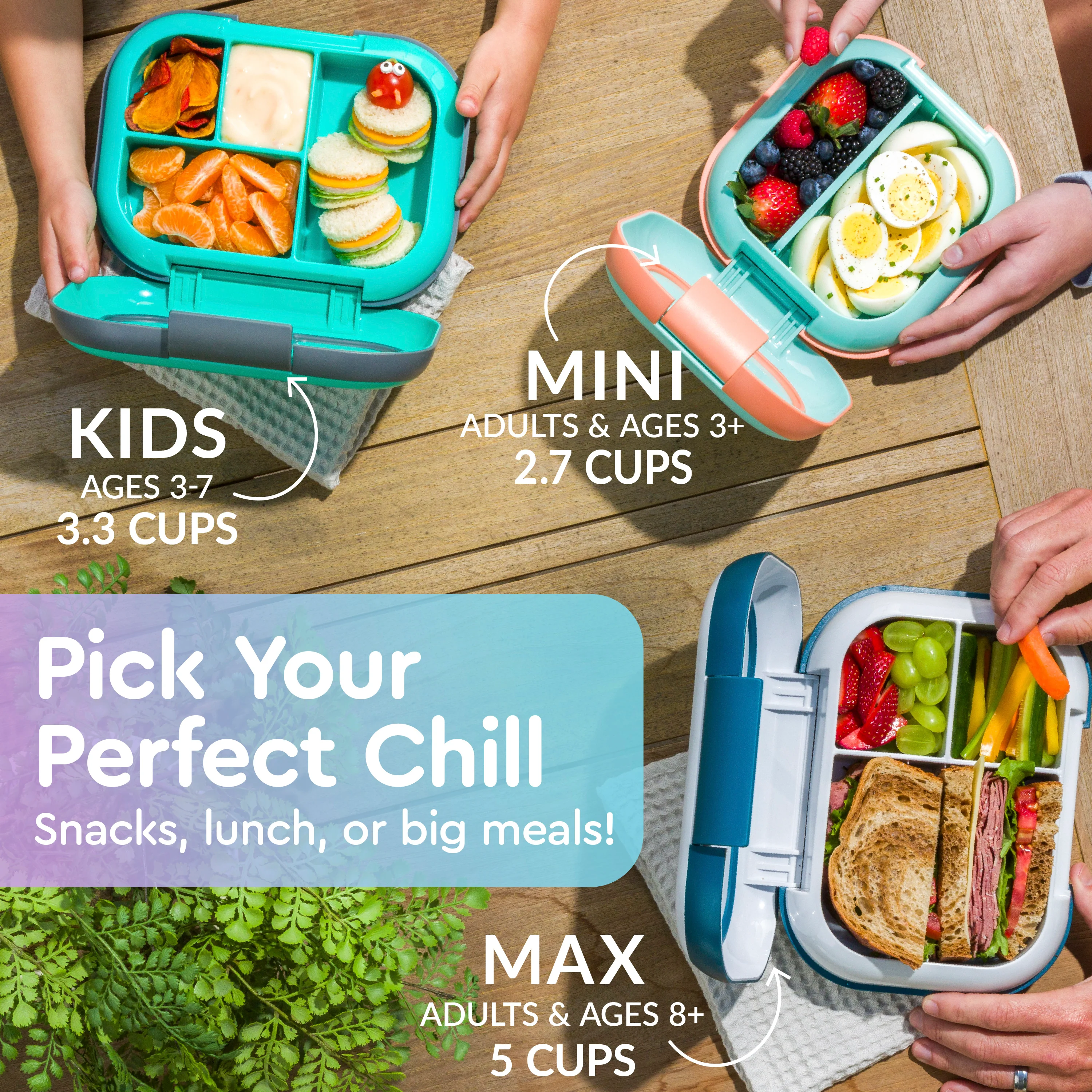 Bentgo Chill Kids Lunch Box & 2 Extra Trays with Lids - Image 7
