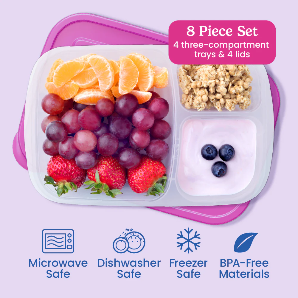 Bentgo Easyboxes 3-Compartment Food Containers 8-Piece Set - Image 12