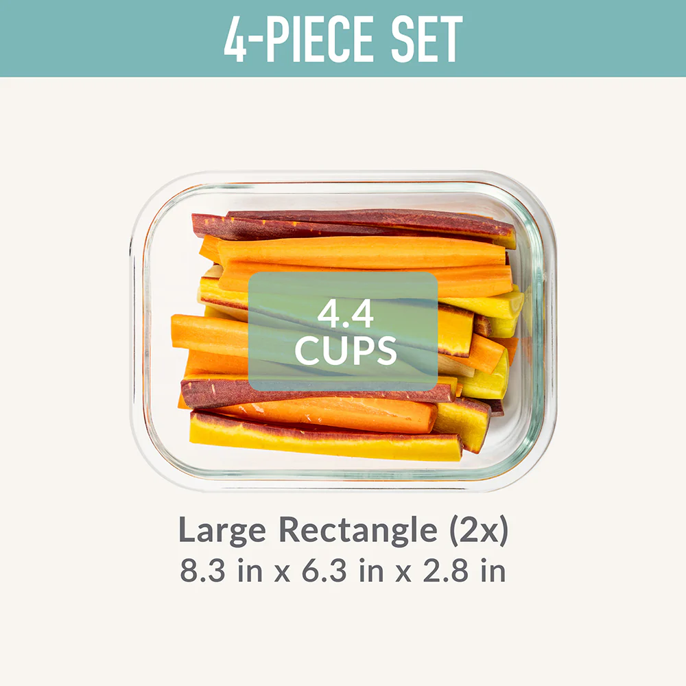 Bentgo Glass Leak-Proof Food Storage Set (4-Piece) - Image 6