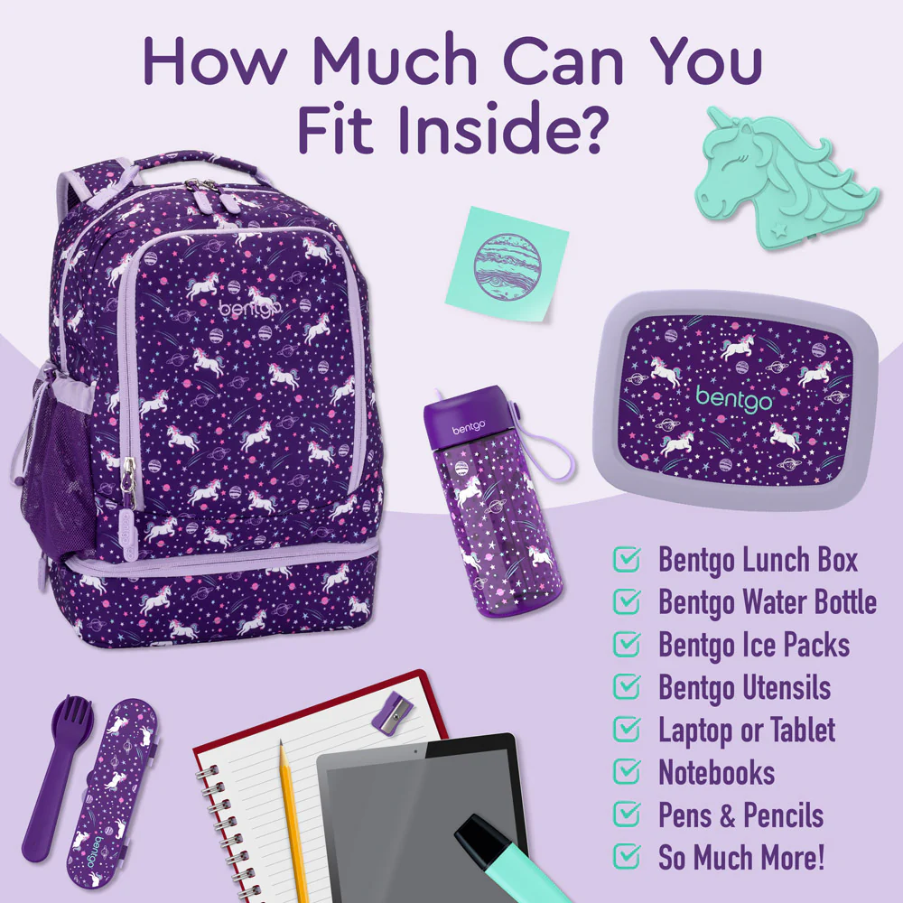 Bentgo Kids Prints 2-in-1 Backpack & Lunch Bag - Image 4