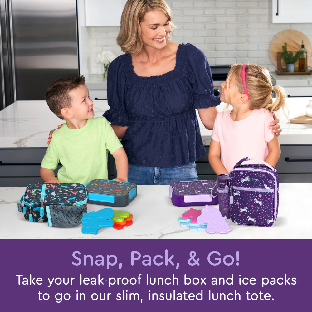 Bentgo Kids Snap & Go Lunch Box, Insulated Lunch Tote, & Ice Packs - Image 11