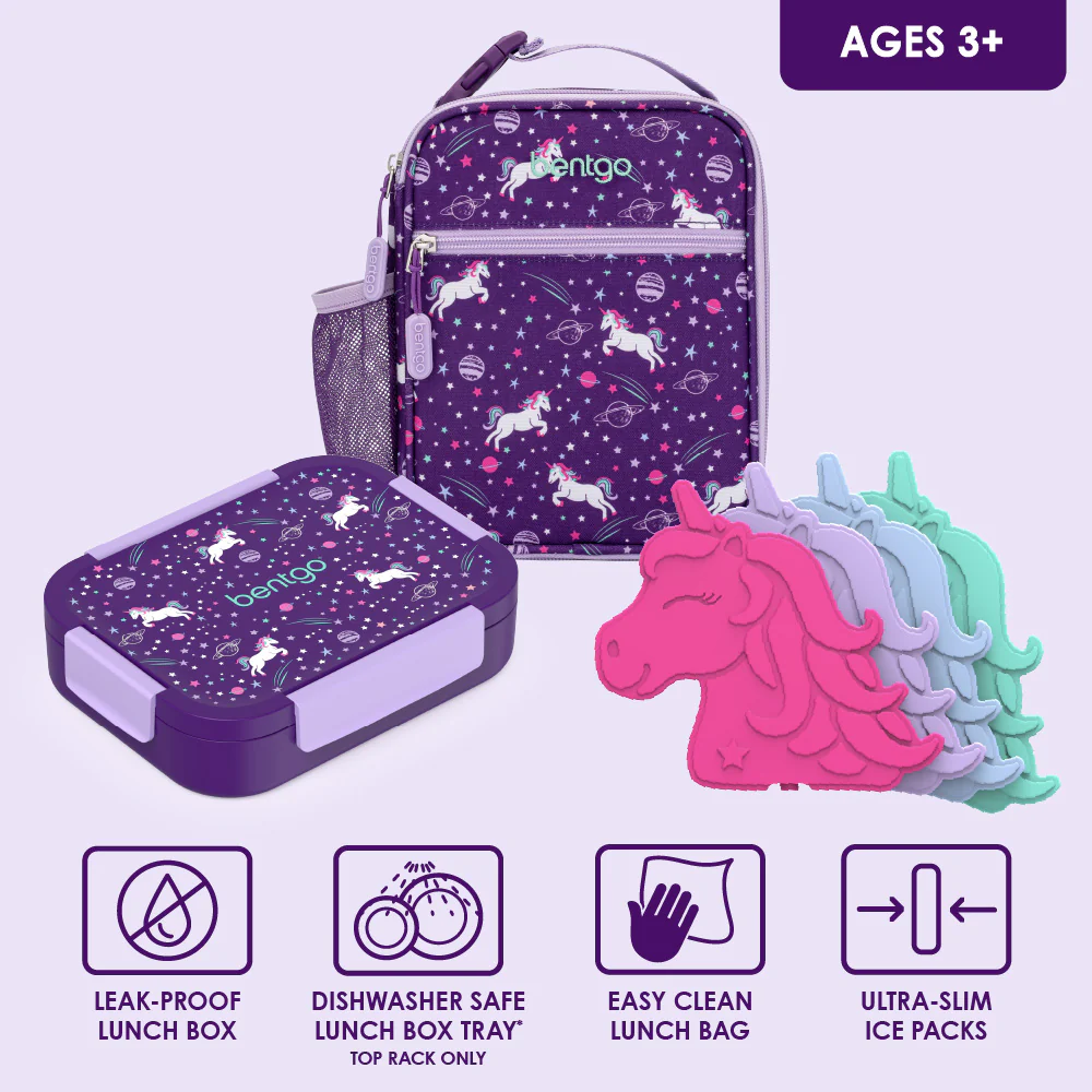 Bentgo Kids Snap & Go Lunch Box, Insulated Lunch Tote, & Ice Packs - Image 12