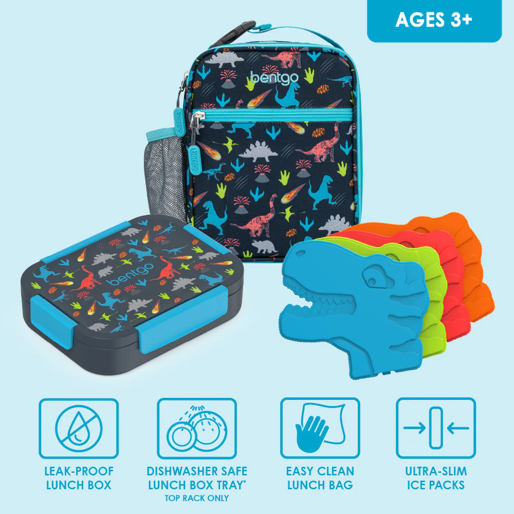 Bentgo Kids Snap & Go Lunch Box, Insulated Lunch Tote, & Ice Packs - Image 3