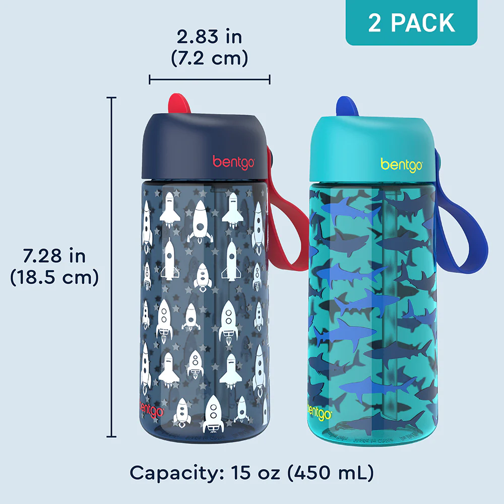 Bentgo Kids Prints Water Bottle (2-Pack) - Image 28
