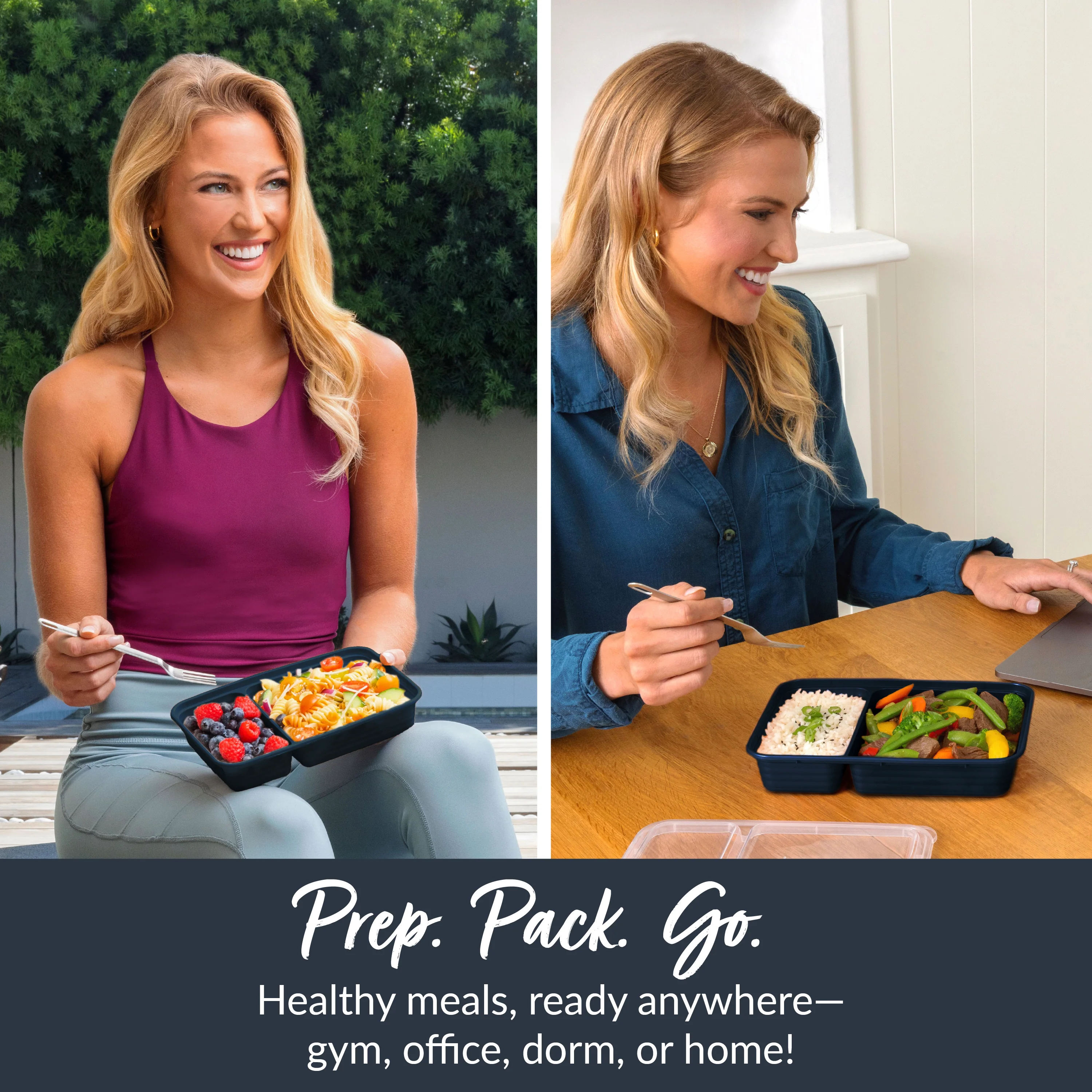 Bentgo Prep 2-Compartment Meal Prep Containers (20-Piece) - Image 27